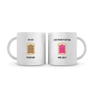 Peanut Butter and Jelly Mug Mug Clock Canvas