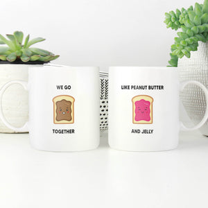 Peanut Butter and Jelly Mug Mug Clock Canvas