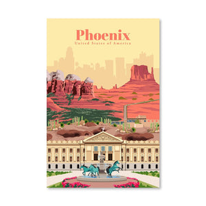 Phoenix Canvas - Studio 324 Art Clock Canvas
