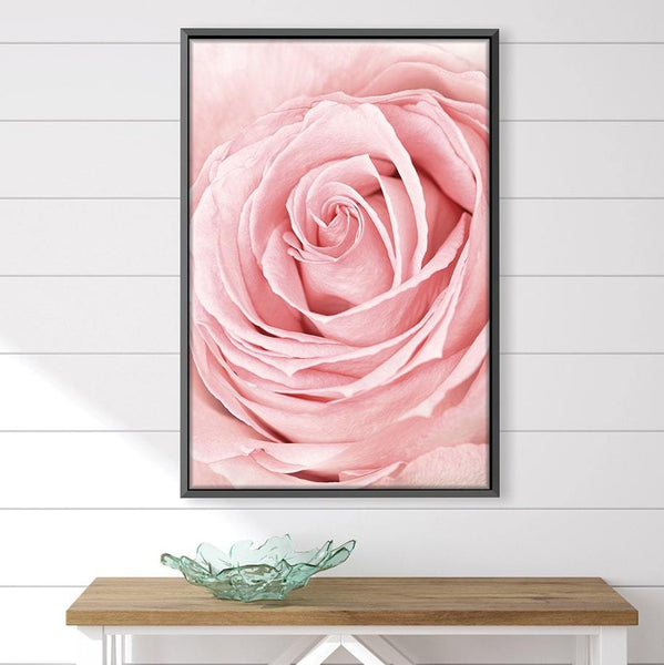 AusCanvas photographic digital art canvas wall hanging - Single painted micro veined pink rose. All fashion products have FREE SHIPPING!