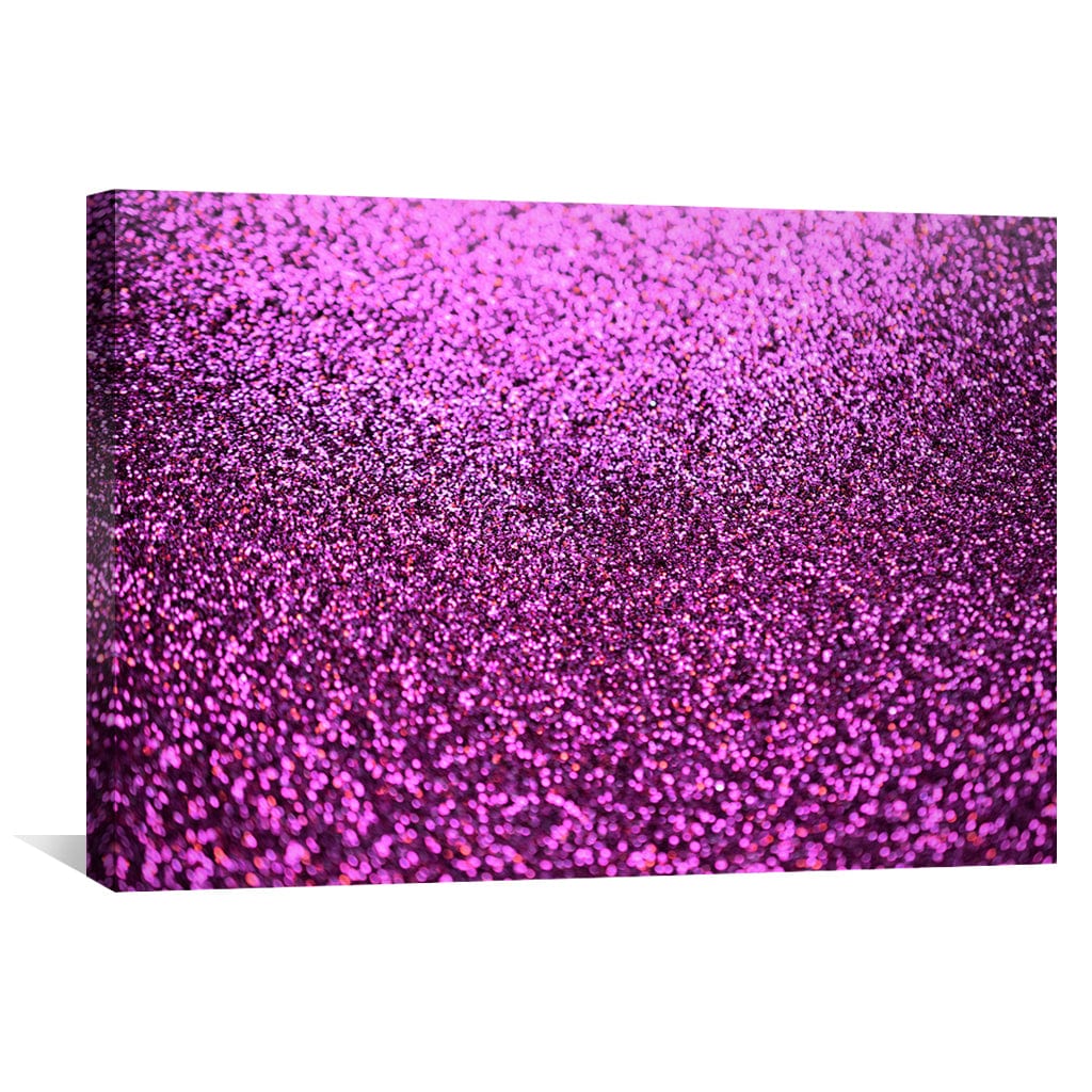 Pink Glitter II Canvas Art Clock Canvas