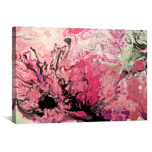 Pink Marble Canvas Art Clock Canvas