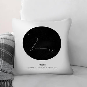 Pisces Traits Cushion Cushion Cushion Square Clock Canvas