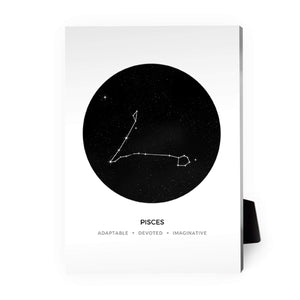 Pisces Traits Desktop Canvas Desktop Canvas 13 x 18cm Clock Canvas
