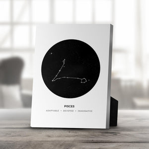 Pisces Traits Desktop Canvas Desktop Canvas 20 x 25cm Clock Canvas