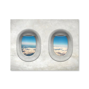 Plane View - Austria Canvas Art Clock Canvas
