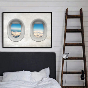 Plane View - Austria Clock Canvas