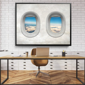 Plane View - Austria Clock Canvas