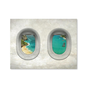 Plane View - Bali Canvas Art Clock Canvas