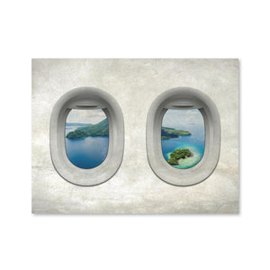 Plane View - Indonesia 2 Canvas Art Clock Canvas