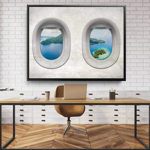 Plane View - Indonesia 2 Clock Canvas
