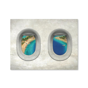 Plane View - Turkey Canvas Art Clock Canvas