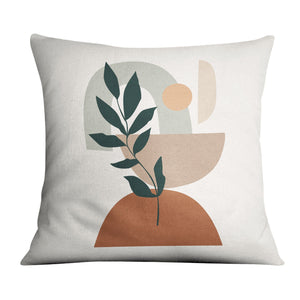 Plants and Shapes A Cushion Cushion 45 x 45cm Clock Canvas