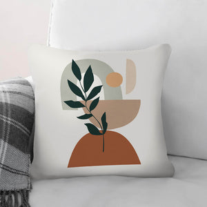 Plants and Shapes A Cushion Cushion 45 x 45cm Clock Canvas