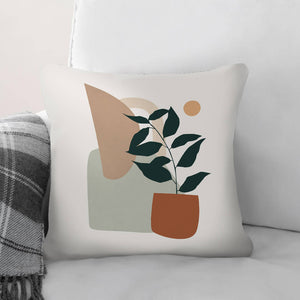 Plants and Shapes B Cushion Cushion 45 x 45cm Clock Canvas