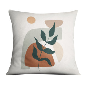 Plants and Shapes C Cushion Cushion 45 x 45cm Clock Canvas