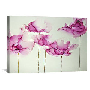 Plum Whispers Canvas Art Clock Canvas