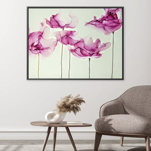Plum Whispers Canvas Art 45 x 30cm / Unframed Canvas Print Clock Canvas