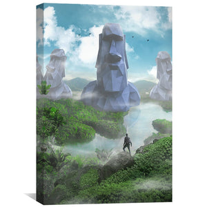 Poly Sculp Canvas Art Clock Canvas