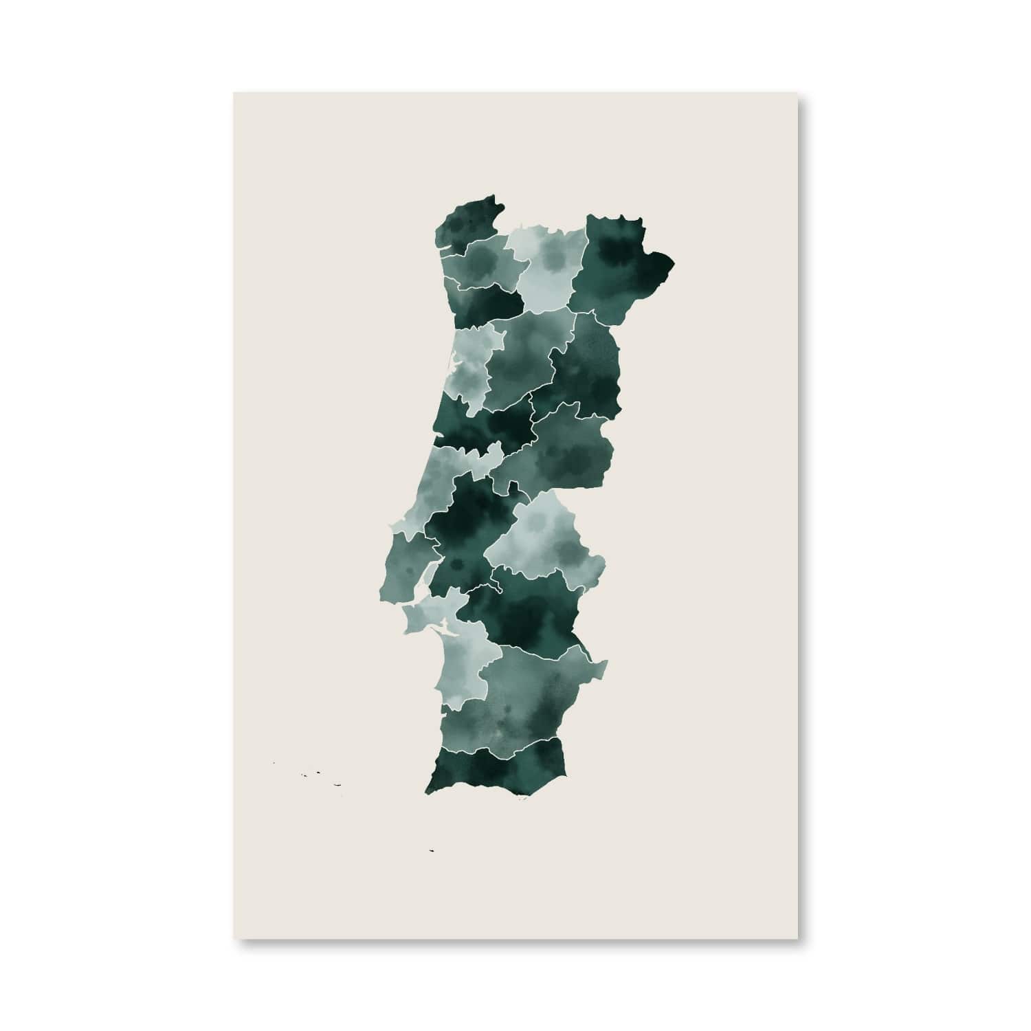 Portugal Watercolor Canvas Art Clock Canvas