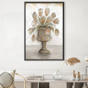 Potted Elegance Oil Painting Oil 30 x 45cm / Oil Painting Clock Canvas