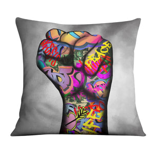 Power Fist Cushion Cushion Cushion Square Clock Canvas