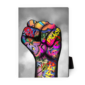 Power Fist Desktop Canvas Desktop Canvas 18 x 13cm Clock Canvas