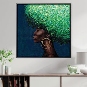 Powered Belief Oil Painting Oil 30 x 30cm / Oil Painting Clock Canvas