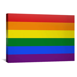 Pride Flag Canvas Art 45 x 30cm / Unframed Canvas Print Clock Canvas