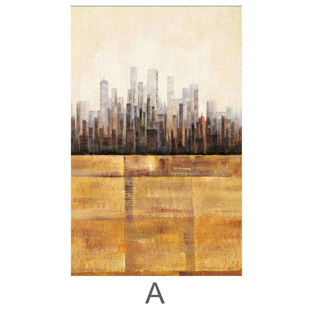 Primary Cities Canvas Art A / 40 x 50cm / Standard Gallery Wrap Clock Canvas