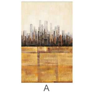 Primary Cities Canvas Art A / 40 x 50cm / Standard Gallery Wrap Clock Canvas