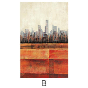 Primary Cities Canvas Art B / 40 x 50cm / Standard Gallery Wrap Clock Canvas
