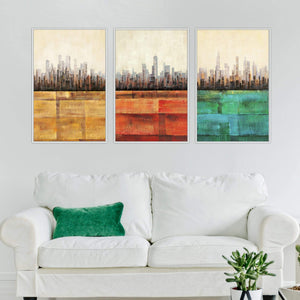 Primary Cities Canvas Art Clock Canvas