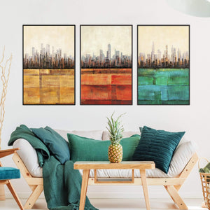 Primary Cities Canvas Art Clock Canvas