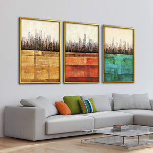 Primary Cities Canvas Art Clock Canvas
