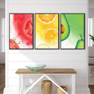 Primary Gardens Canvas Art Clock Canvas