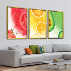 Primary Gardens Canvas Art Clock Canvas