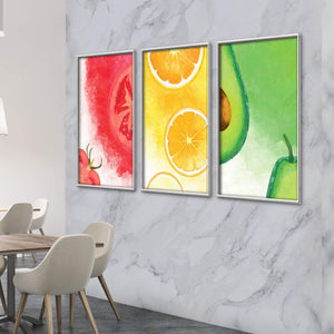 Primary Gardens Canvas Art Clock Canvas