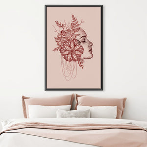 Profile Patterns Canvas Art Clock Canvas