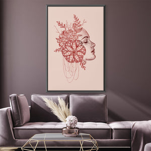 Profile Patterns Canvas Art Clock Canvas