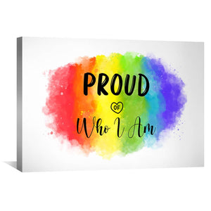 Proud Of Who I Am Canvas Art 45 x 30cm / Unframed Canvas Print Clock Canvas