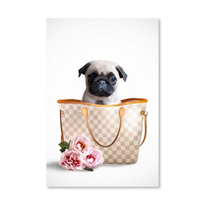 Pug Life Canvas Art Clock Canvas