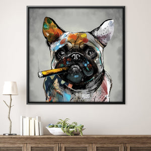 Pug Lyfe Canvas Art 30 x 30cm / Unframed Canvas Print Clock Canvas
