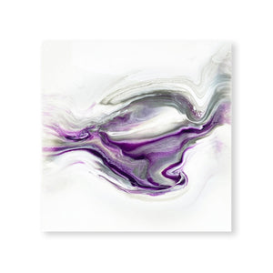 Purple Granite Canvas Art Clock Canvas