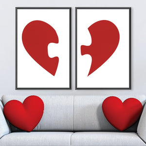 Puzzle Heart Canvas Art Clock Canvas