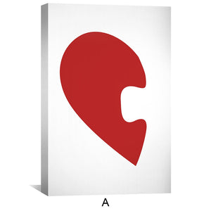 Puzzle Heart Canvas Art Clock Canvas