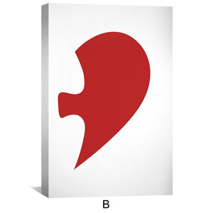 Puzzle Heart Canvas Art Clock Canvas