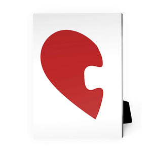 Puzzle Heart Desktop Canvas Desktop Canvas A / 13 x 18cm Clock Canvas