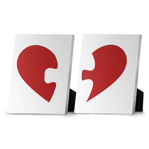 Puzzle Heart Desktop Canvas Desktop Canvas Clock Canvas