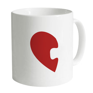 Puzzle Heart Mug Mug A / White Clock Canvas